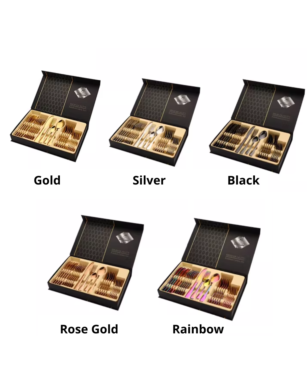 Elegant 24-Piece Stainless Steel Flatware Set for Modern Dining