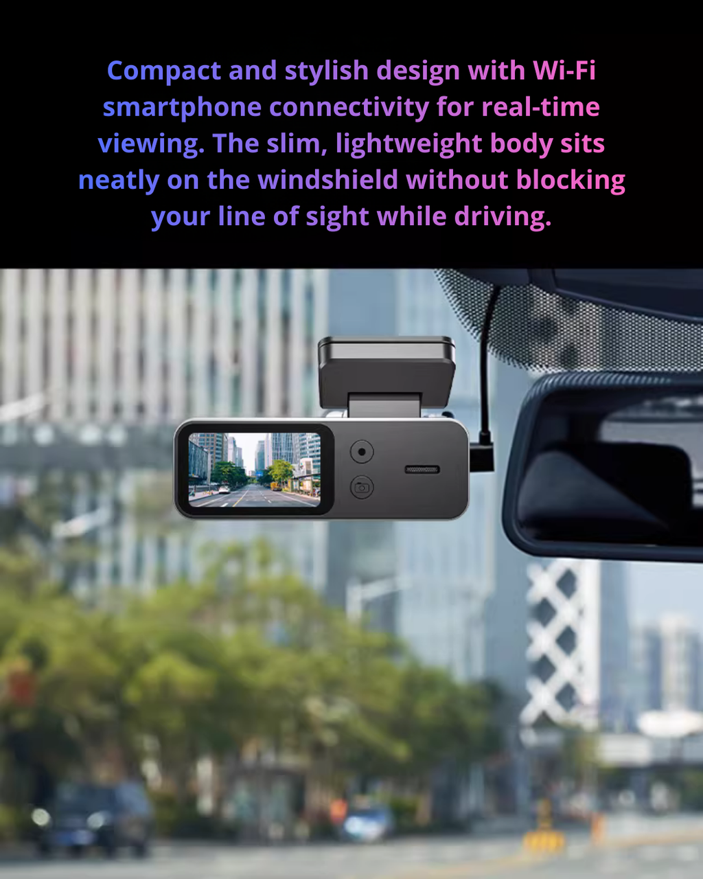 4K Smart Dash Cam – Emergency Recording, HDR Night Vision, WiFi