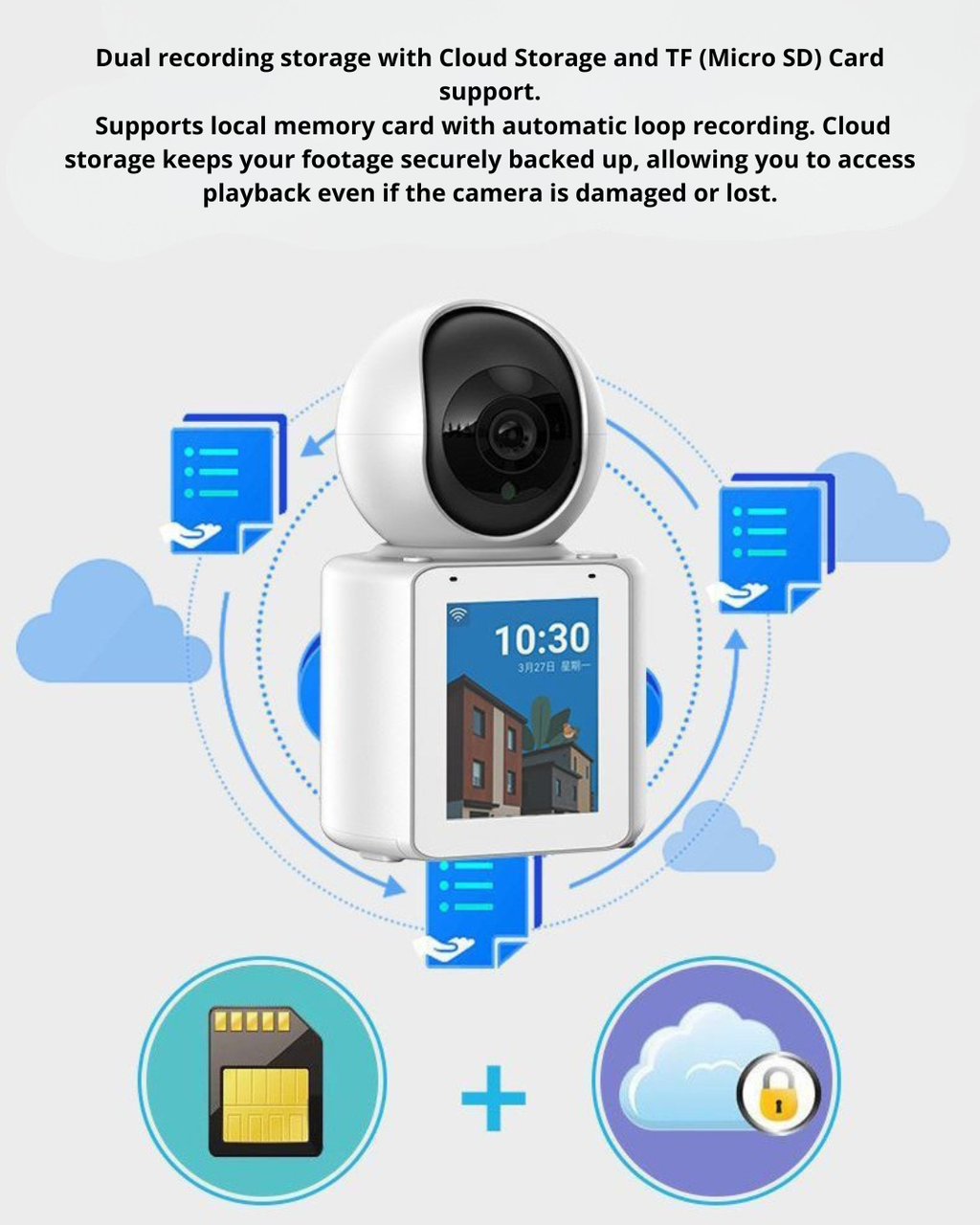 AI Smart 360° PTZ Video Call Camera – 2.5K HD & Human Detection