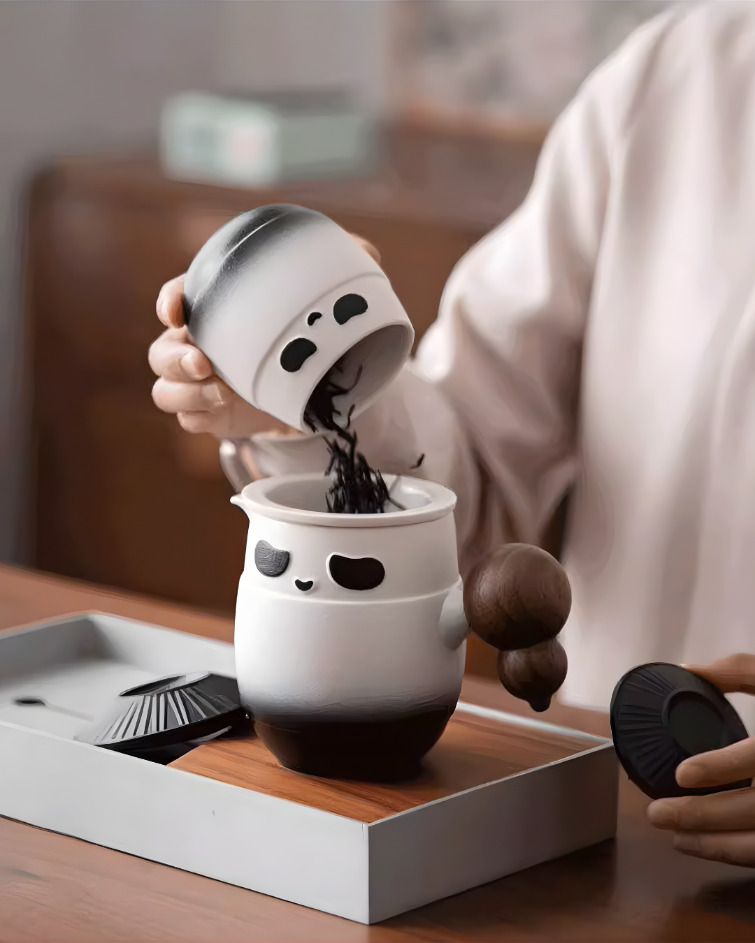 Panda Hero Tea Set – Compact Nested Design for Mindful Tea