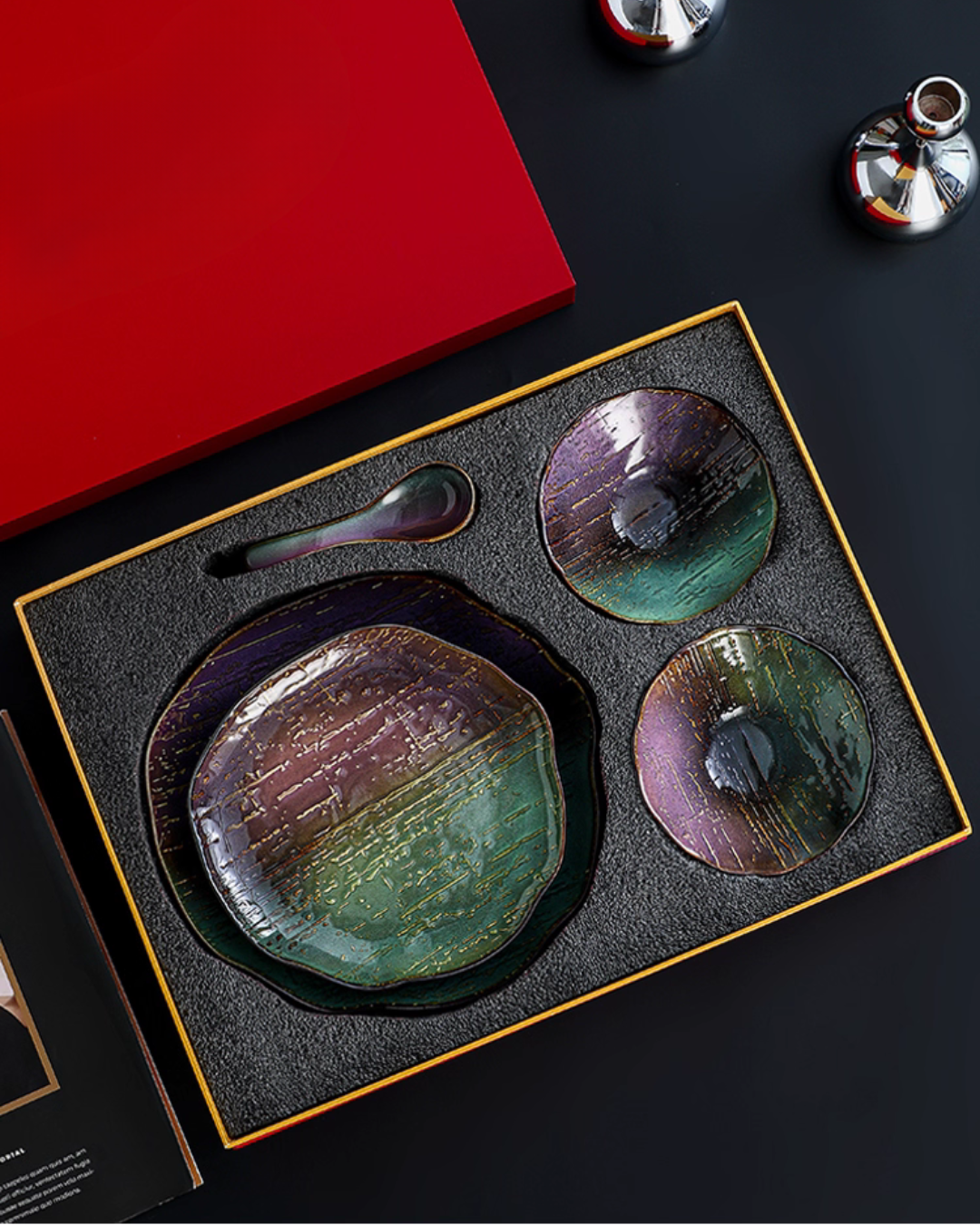 Color Kiln Transformation Porcelain Dinnerware Gift Set – Artistic & Durable