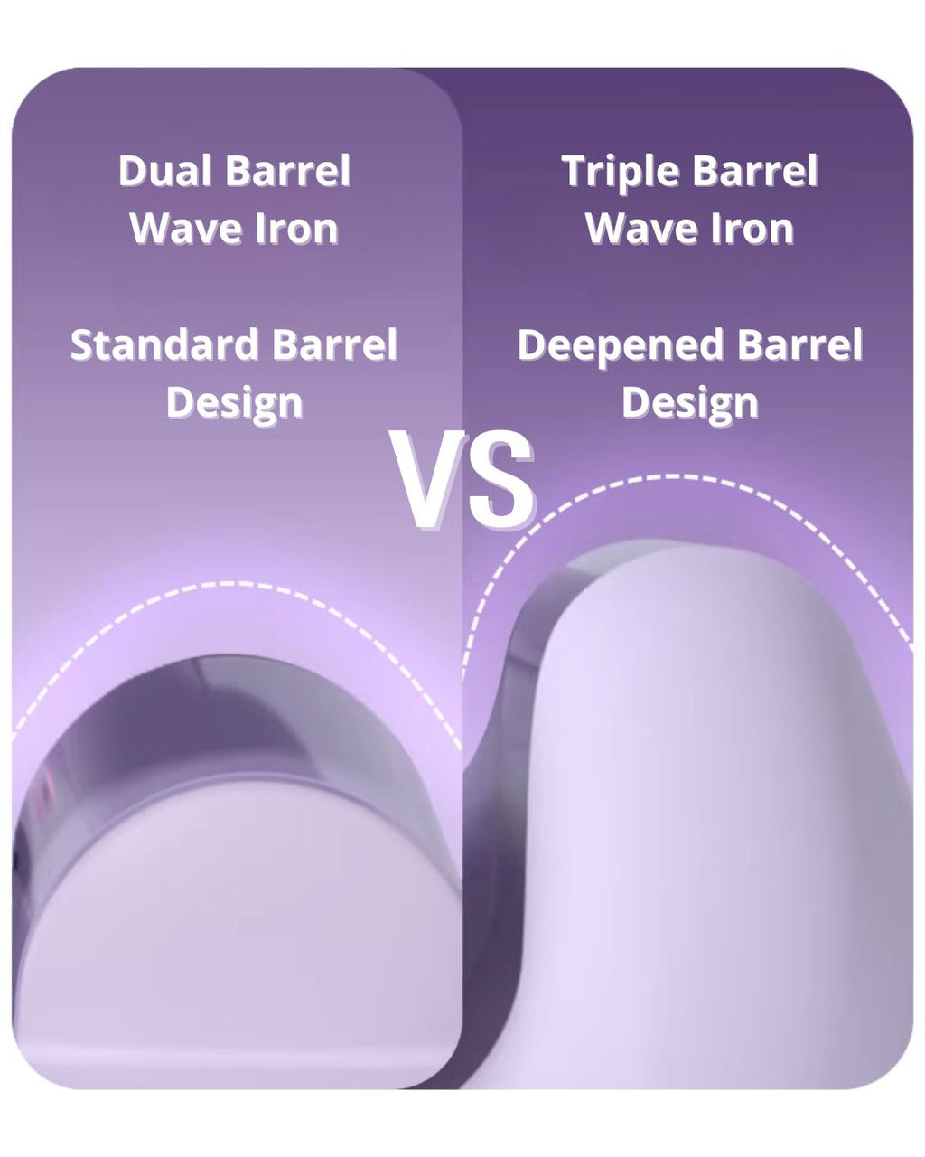 Deep U Triple Barrel Curling Iron – Korean-Style Water Waves