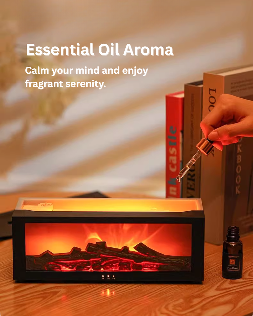 Flame Fireplace Aroma Humidifier & Air Purifier