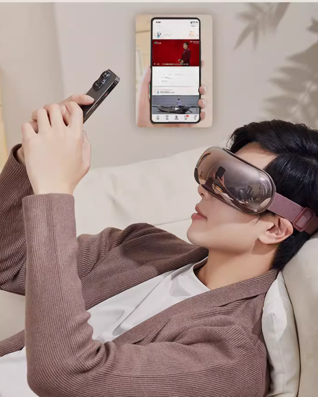 Heated Eye Massager with Air Compression for Tired Eyes