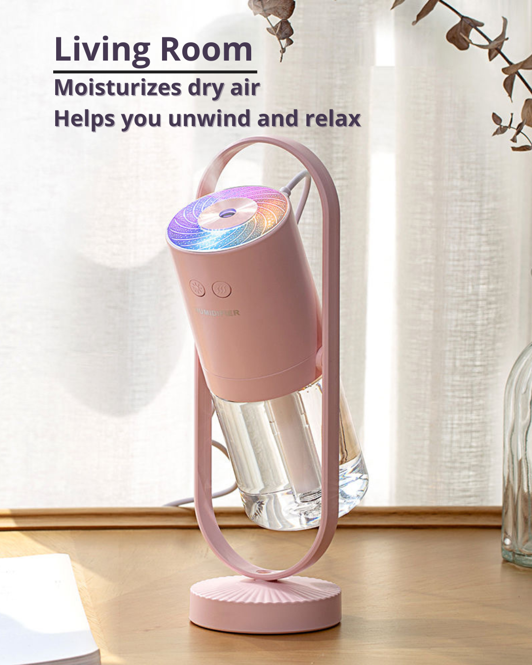 MagicGlow Nano Humidifier with Multicolor LED — Calm & Cozy Spaces