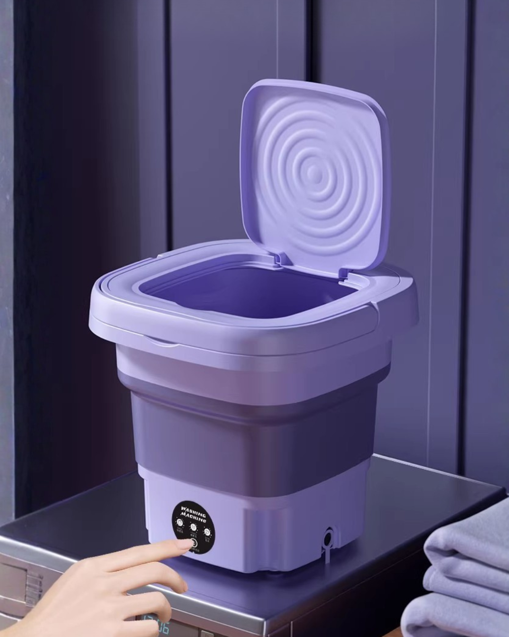 Foldable Mini Washing Machine for Delicates, Baby Clothes & Travel