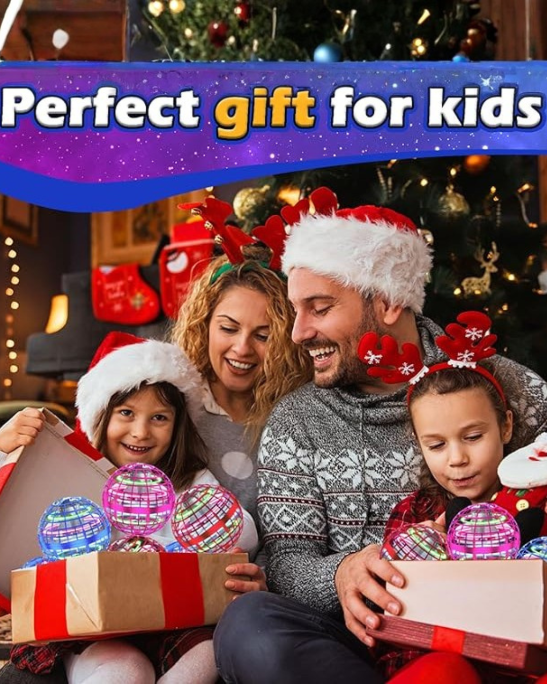 2026 Upgraded Flying Orb Ball – LED Hovering Spinner Toy for Kids