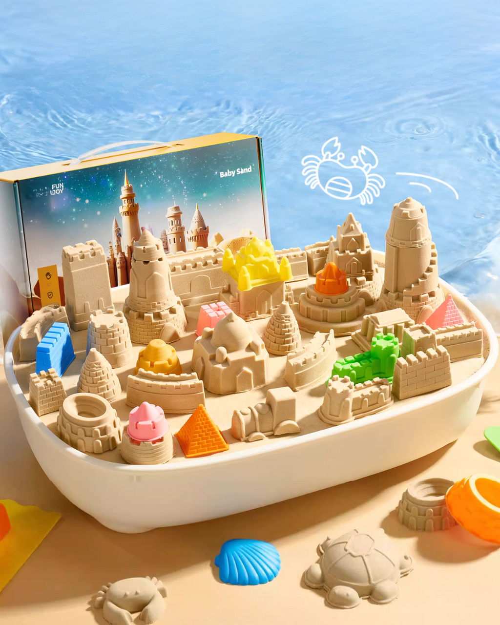 Floating Space Sand Playset – Reusable, Moldable Fun for Kids 3+
