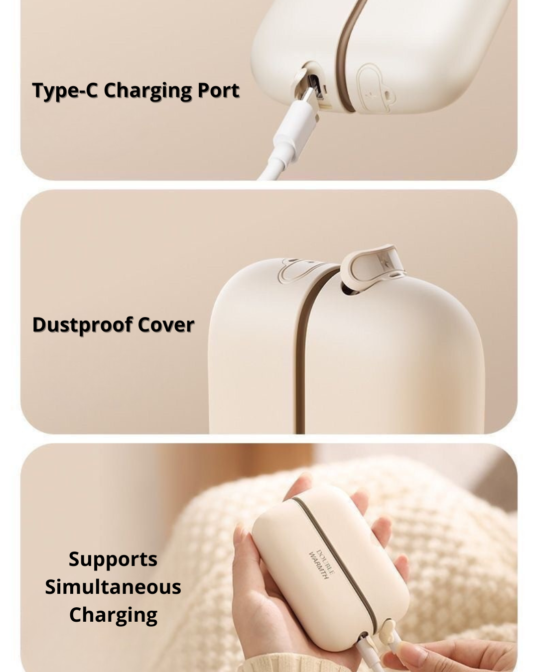 Split Magnetic Hand Warmer – Fast Heating & Long-Lasting Battery