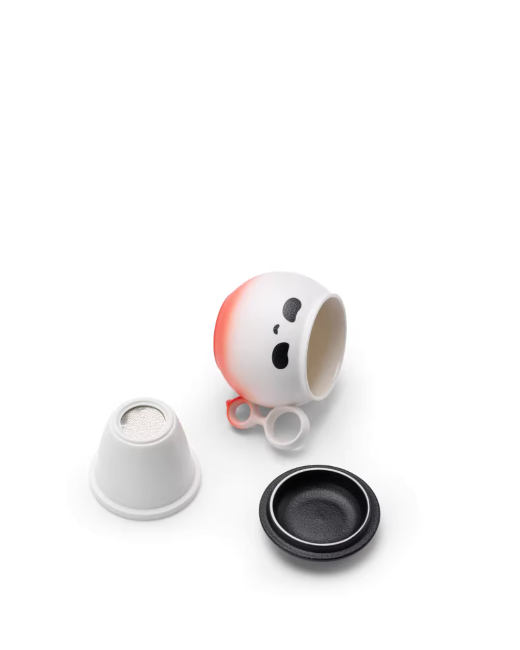 Panda Hero Minimalist Ceramic Tea Infuser Cup for Calm Daily Moments