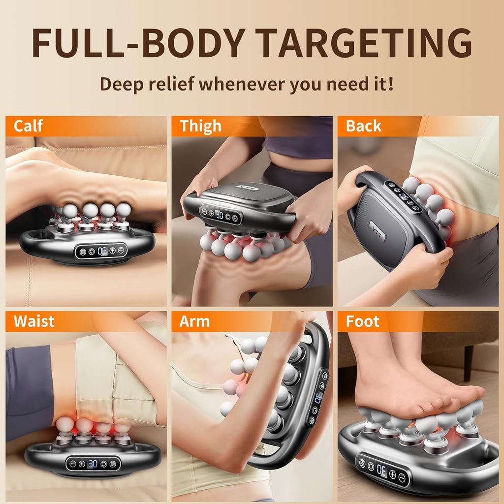 Portable Deep Tissue Massage Gun – 16-Head Muscle Relief & Recovery