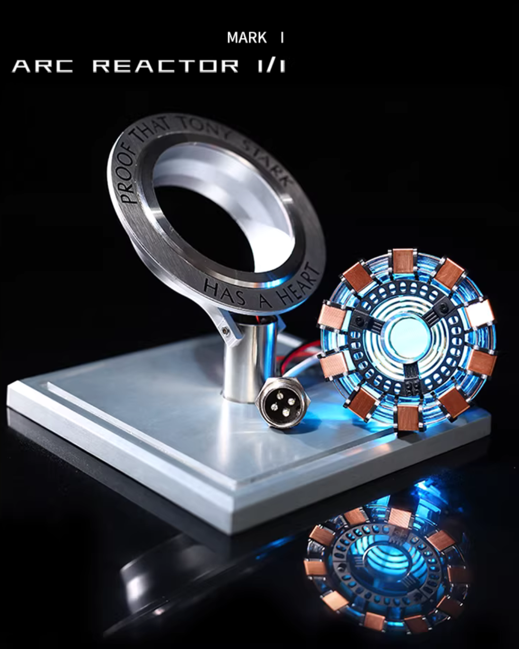Arc Reactor Display Model with Real Copper Coils & Metal Frame