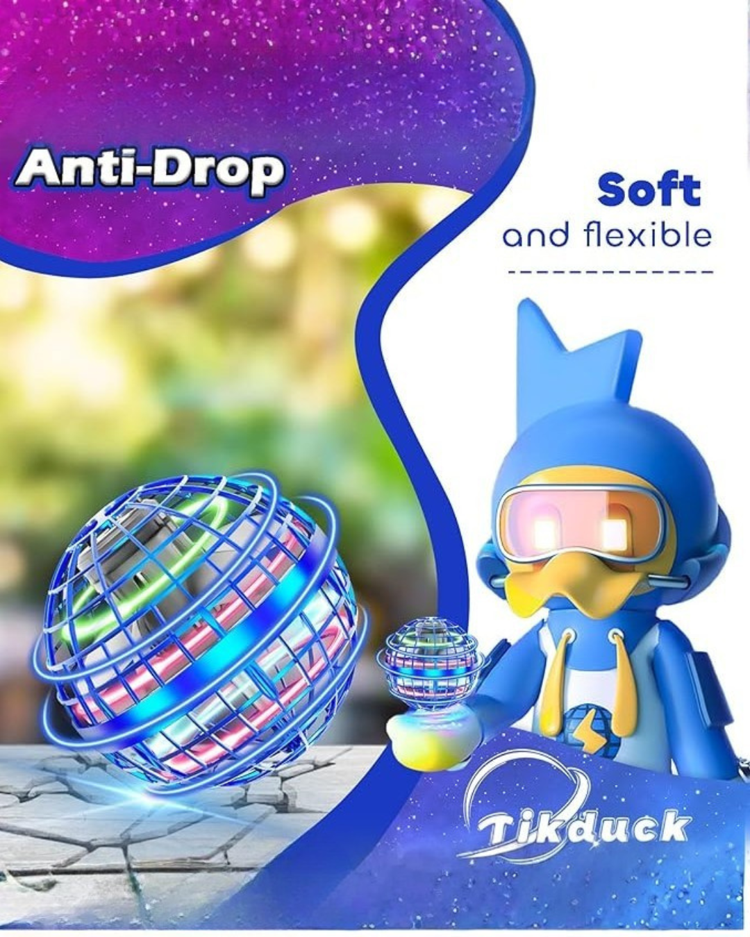 2026 Upgraded Flying Orb Ball – LED Hovering Spinner Toy for Kids