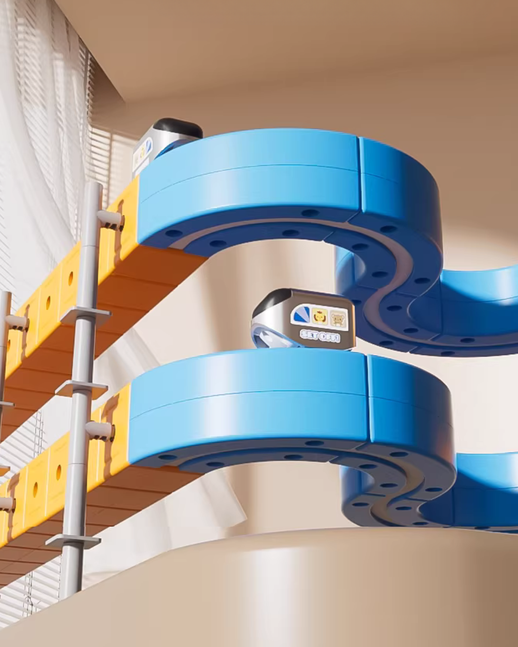 Magnetic Track Car Building Set with Upside-Down Driving