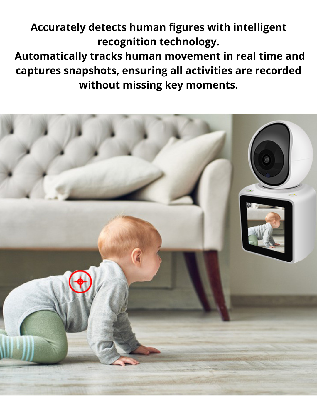 AI Smart 360° PTZ Video Call Camera – 2.5K HD & Human Detection