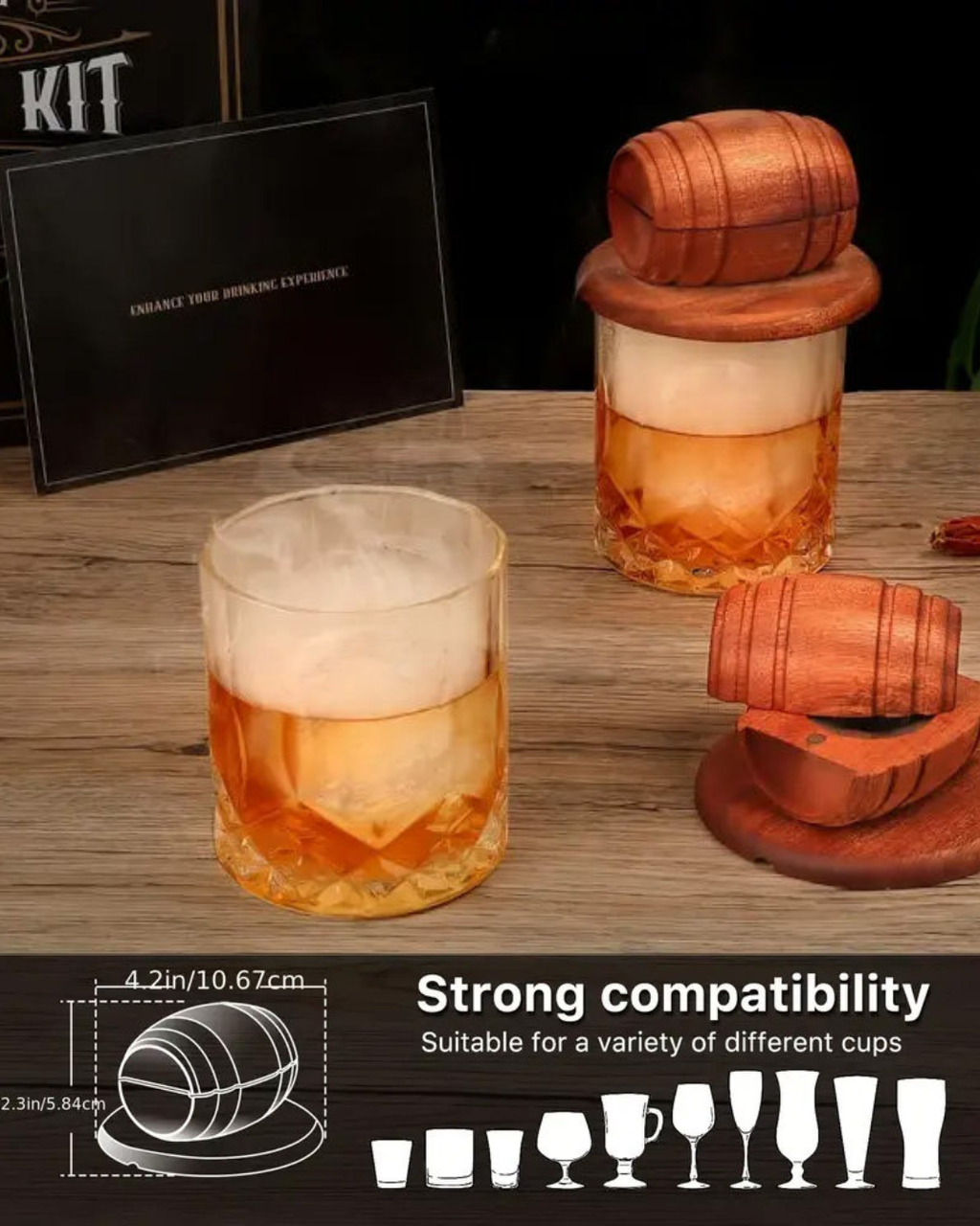 Premium Whiskey Smoker Kit for Home Cocktails & Bourbon Infusion