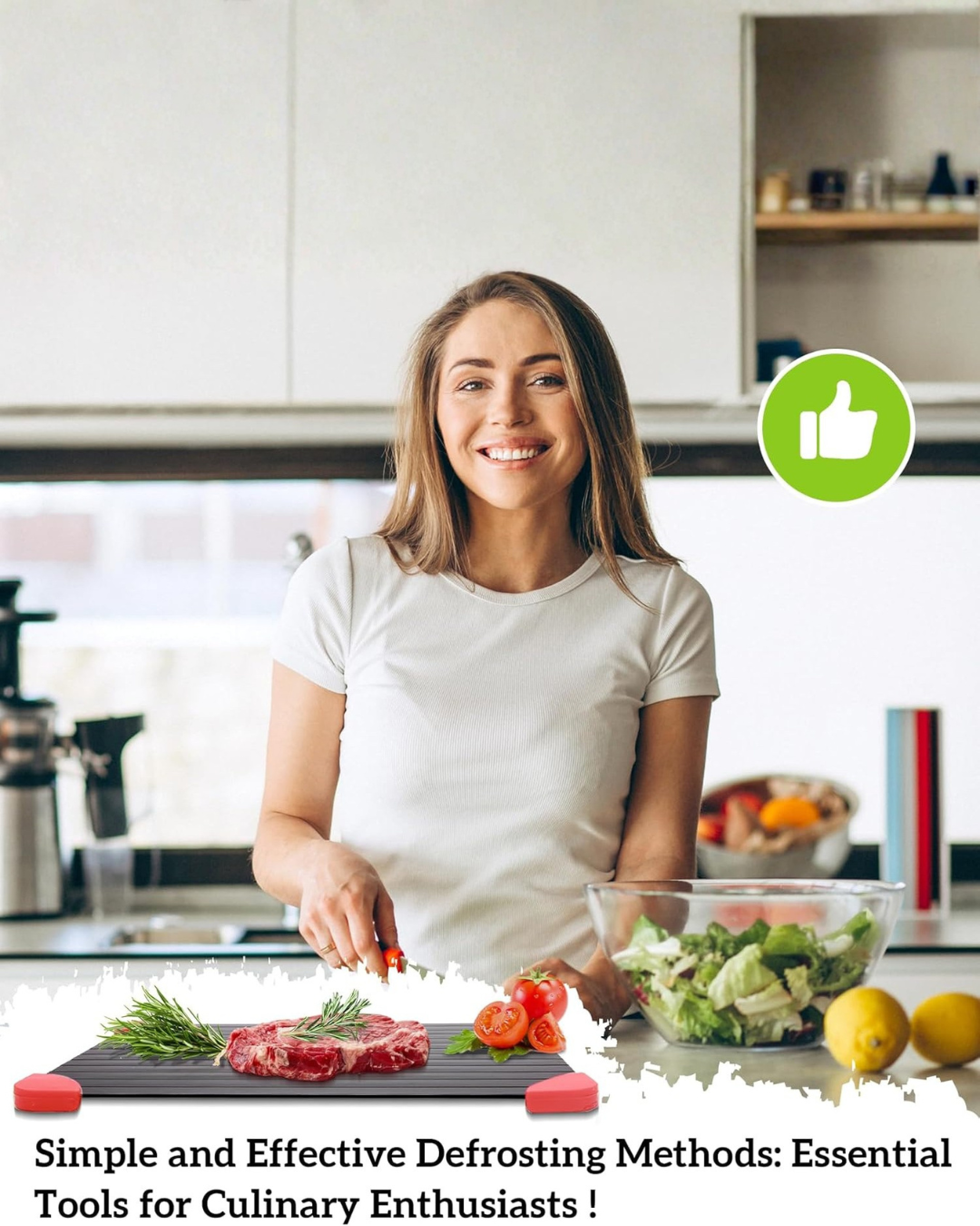 Rapid Thawing Aluminum Tray – Easy, Electricity-Free Food Defrost