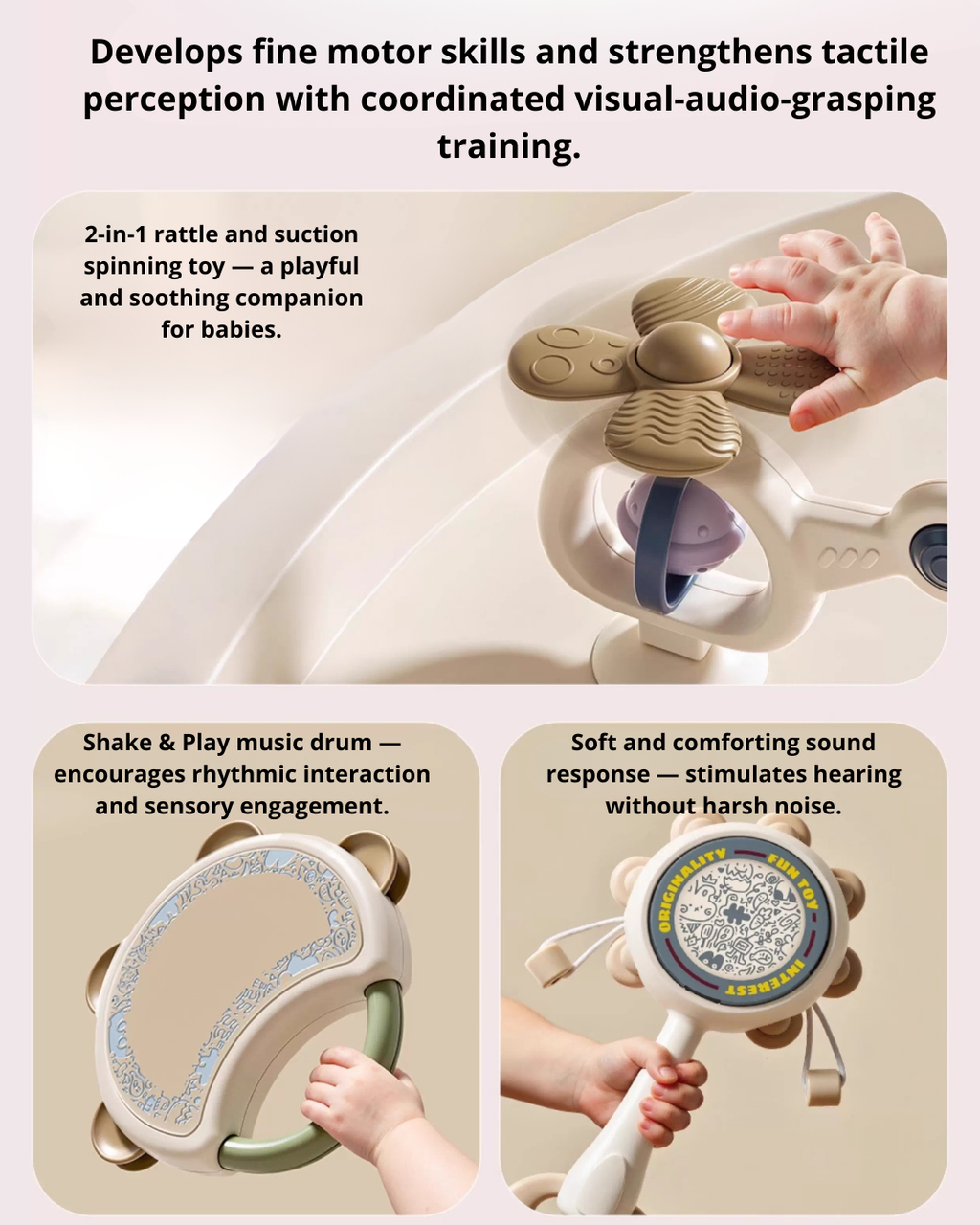 10-Piece Baby Rattle & Teether Set – Safe, Sensory & Teething Relief