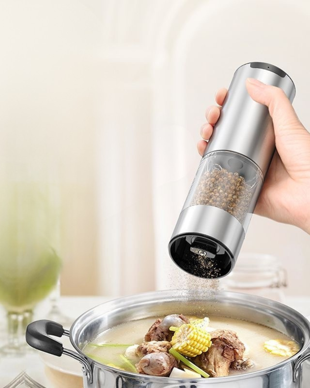 Rechargeable Salt & Pepper Grinder Set – Effortless Daily Seasoning