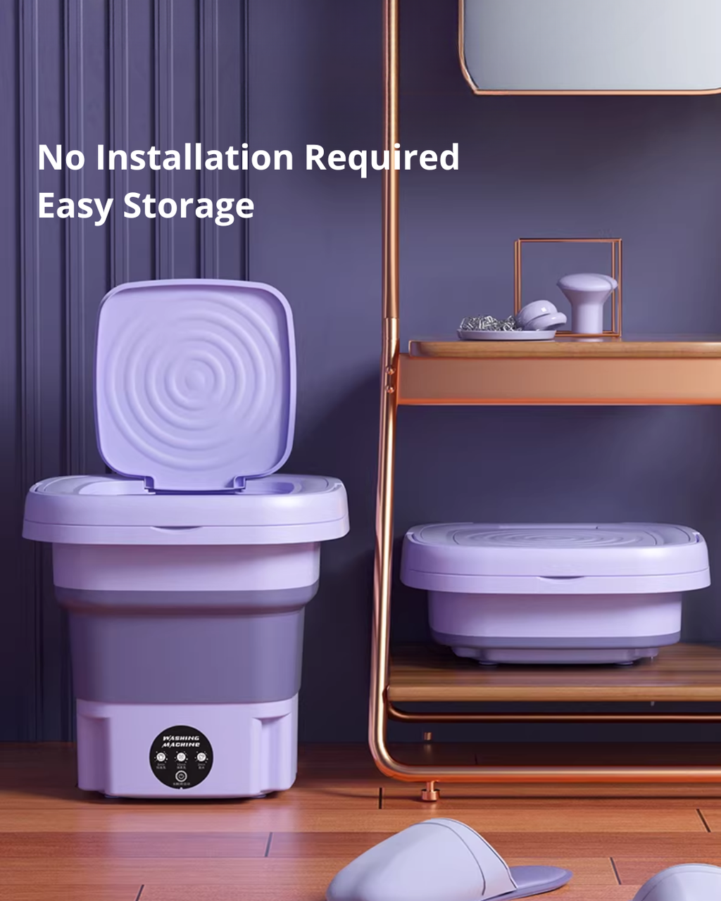 Foldable Mini Washing Machine for Delicates, Baby Clothes & Travel