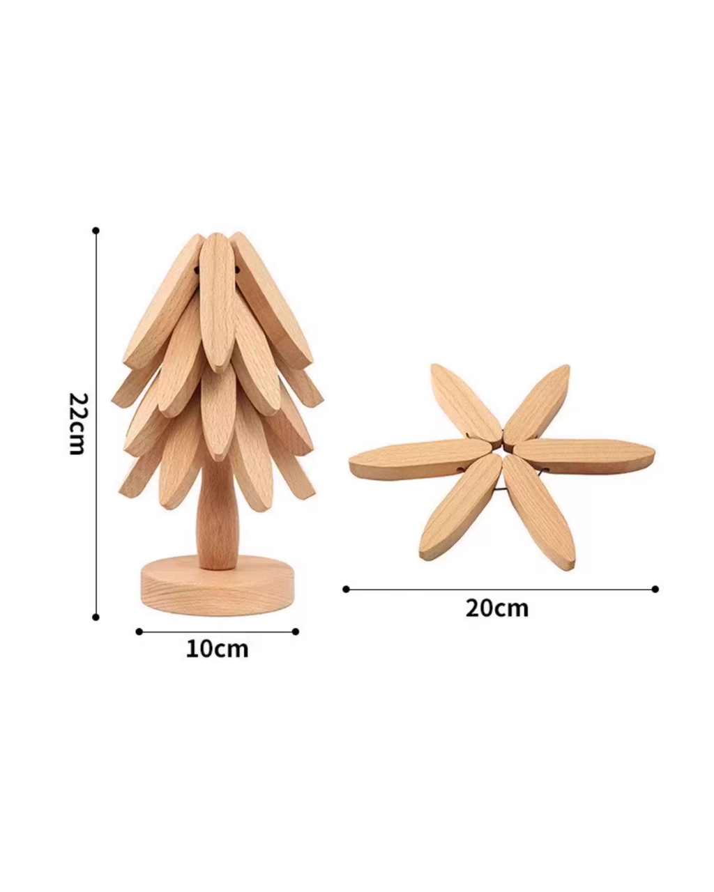 Natural Bamboo Tree Trivet Set – Stylish, Functional & Easy to Store