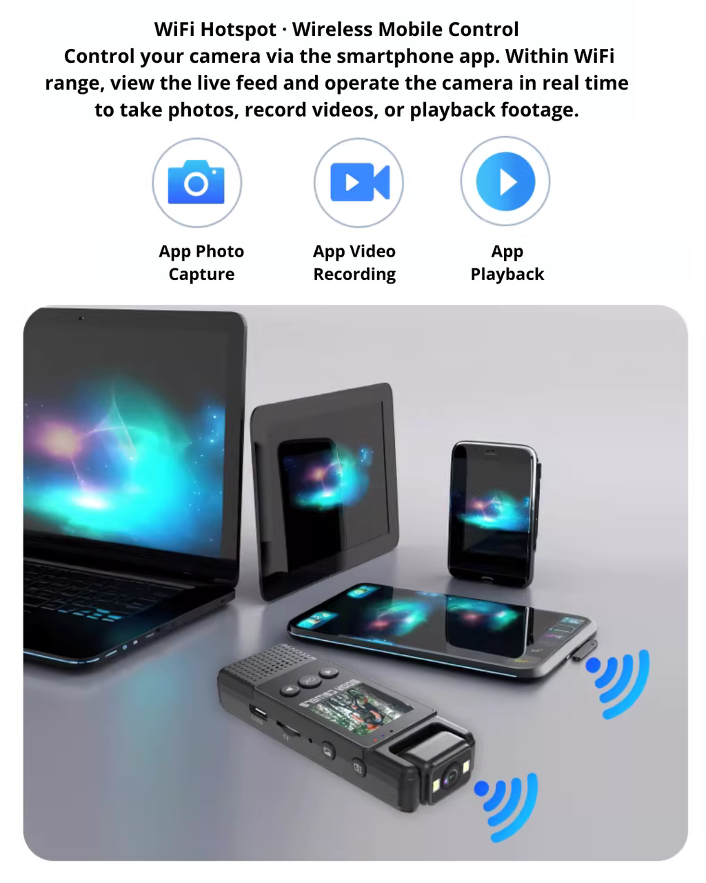 4K Action Camera – Anti-Shake, Night Vision, 180° Rotatable Lens