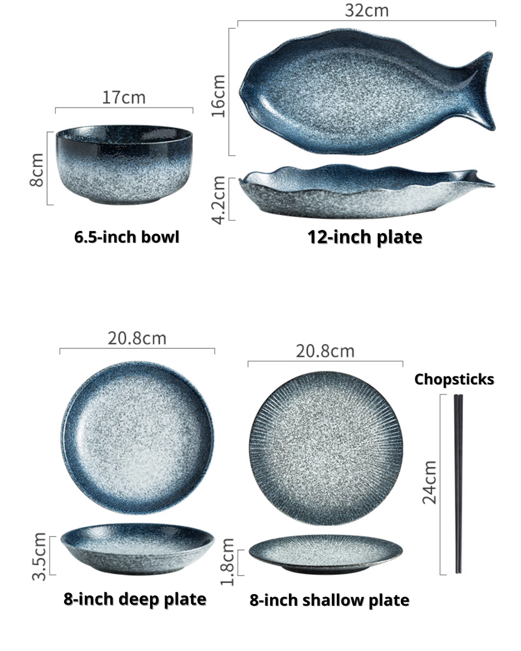 Japanese Porcelain Dinnerware Set – Minimalist Design for Everyday Use