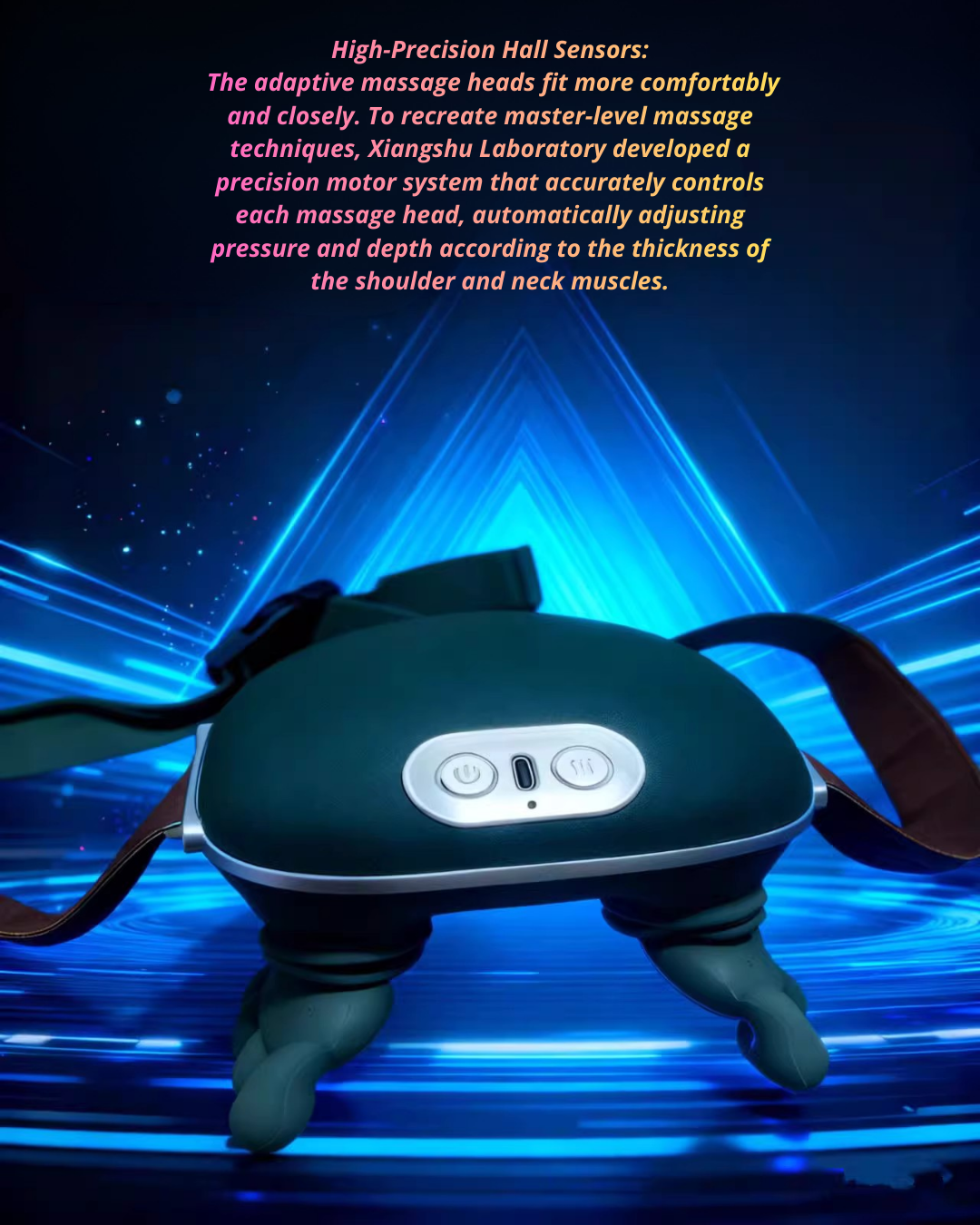 Wearable Neck & Shoulder Massager with Deep Kneading & Heat
