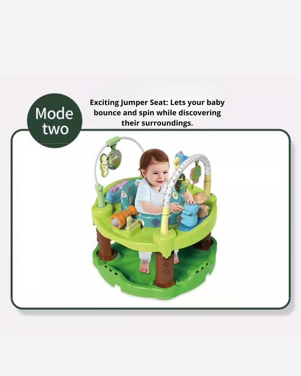 Multi-Function Baby Jumper Chair with 360° Rotating Seat & Toys