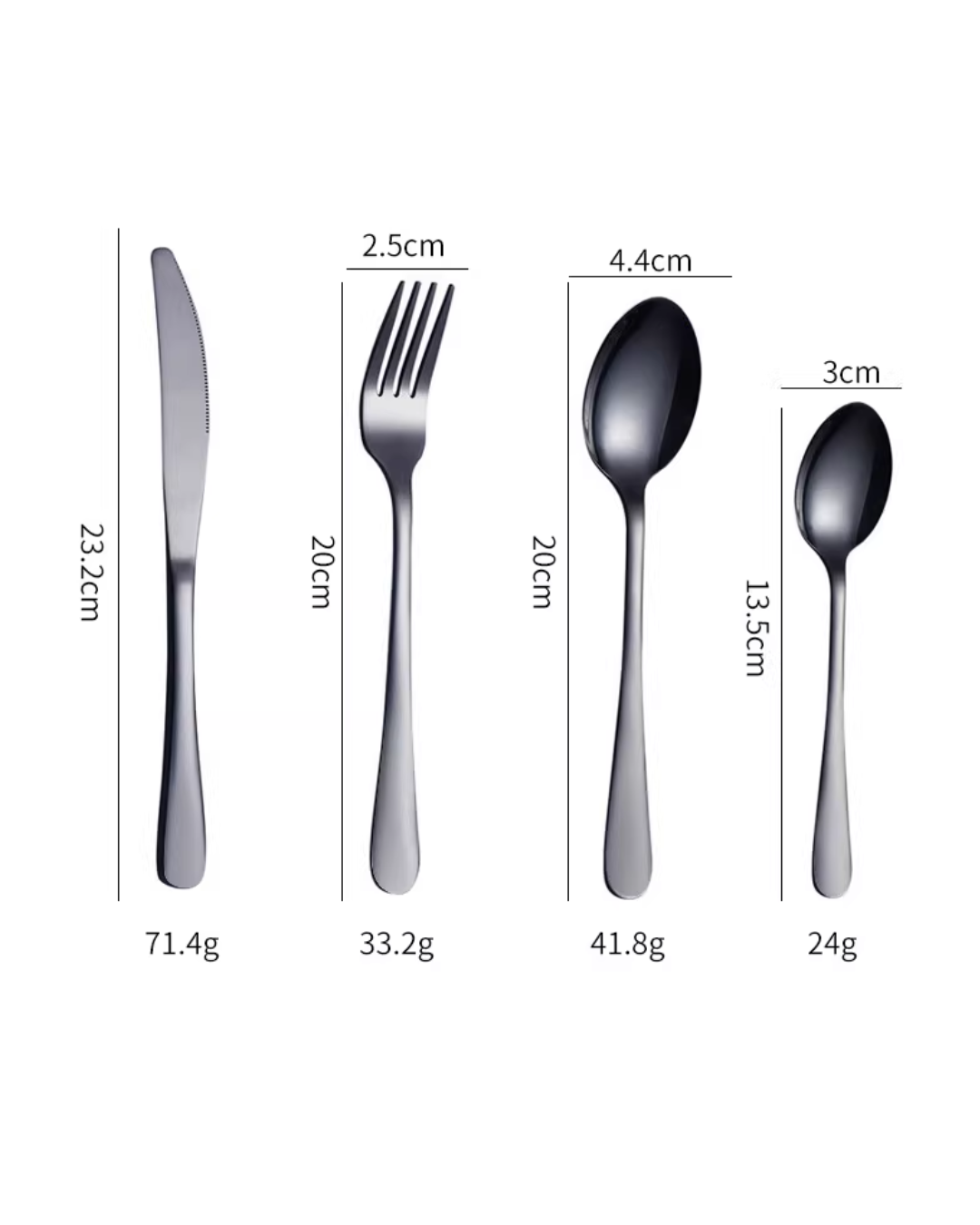 Elegant 24-Piece Stainless Steel Flatware Set for Modern Dining