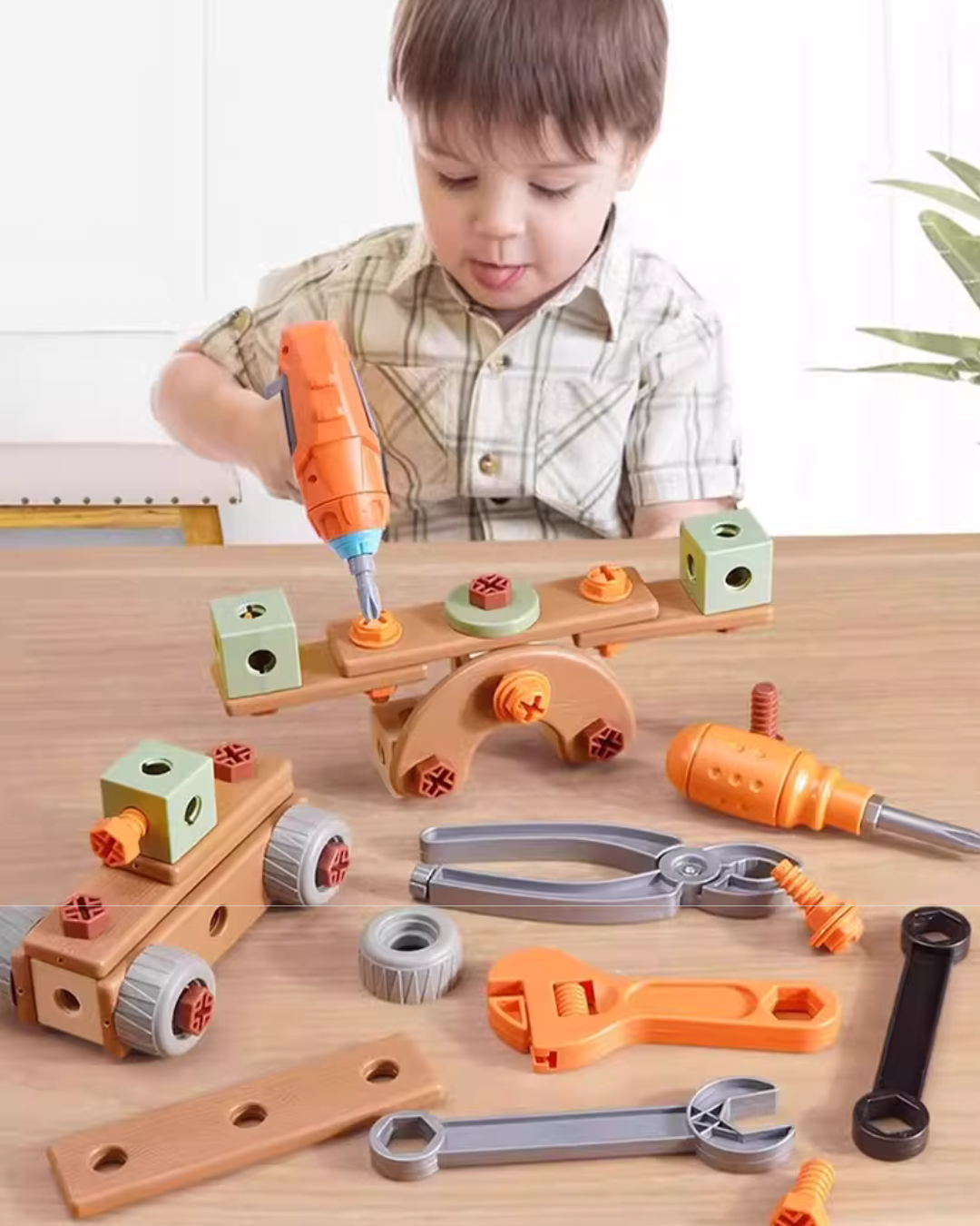 201-Piece Kids Construction Tool Set for Hands-On Learning & Play
