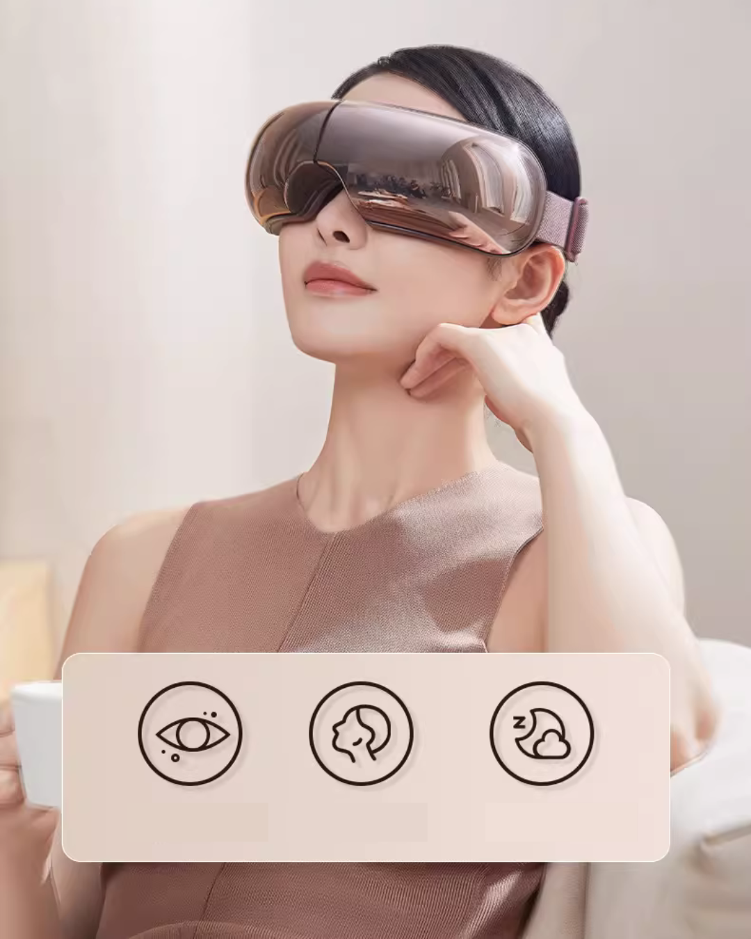 Heated Eye Massager with Air Compression for Tired Eyes