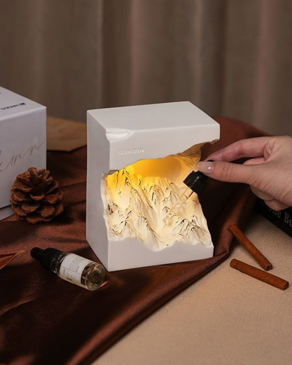 Snow Mountain Aroma Diffuser Night Lamp