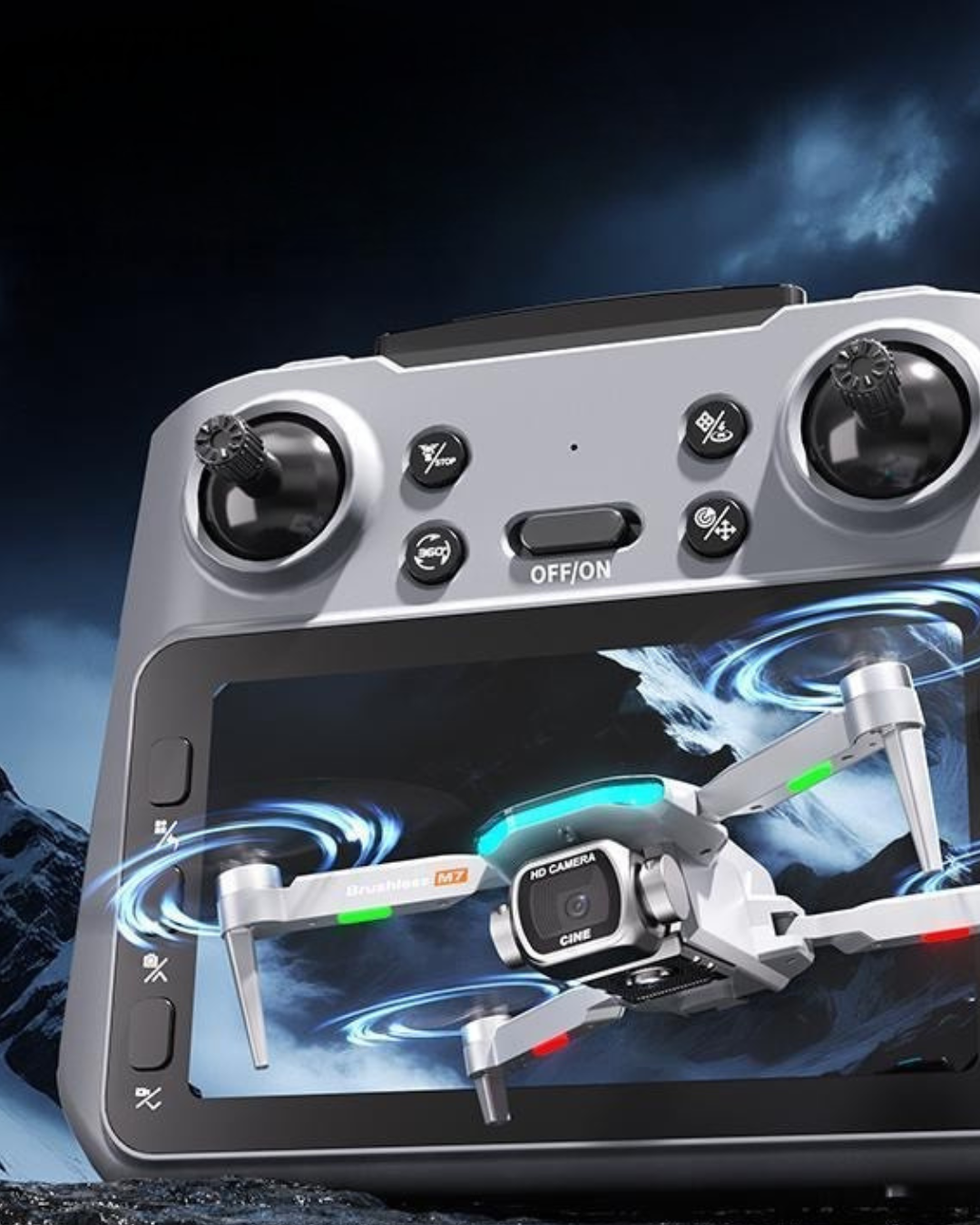 Professional HD Camera Drone with 7.48” Screen & 50× Zoom