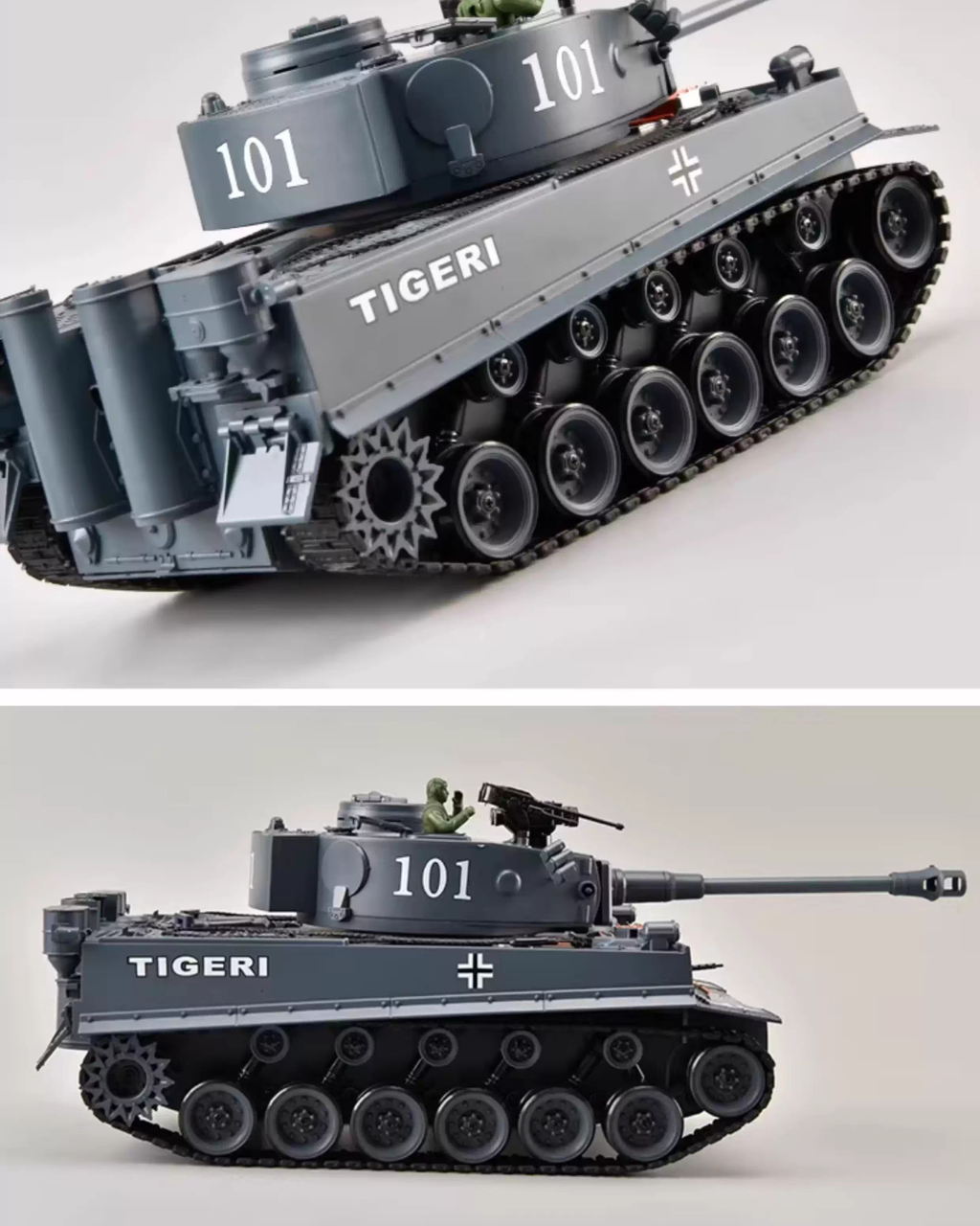 1:18 RC Water Bullet Tank with Adjustable Cannon & Shock-Absorbing Tracks