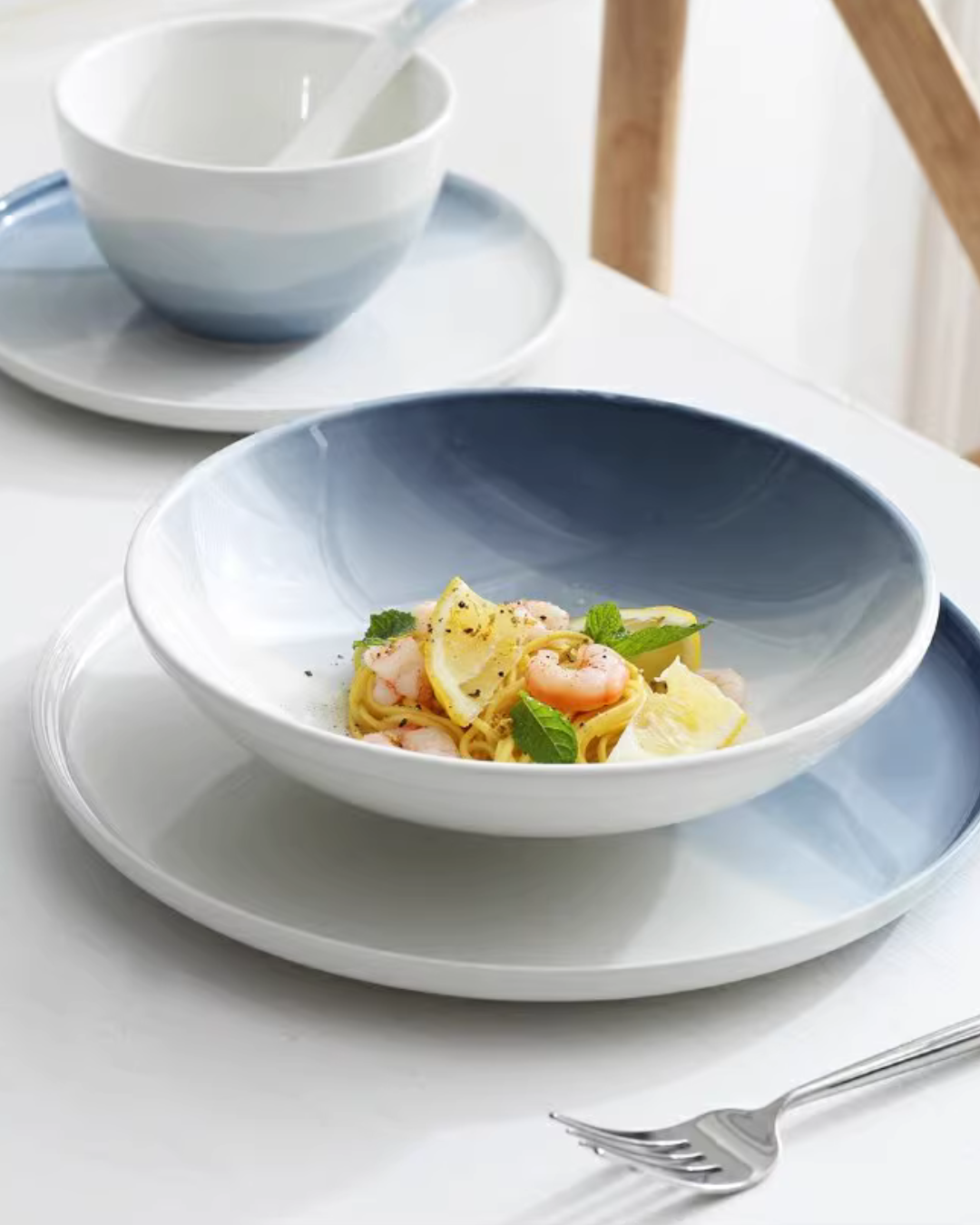 Hand-Painted Nordic Ceramic Dinnerware Set — Minimalist, Unique Design