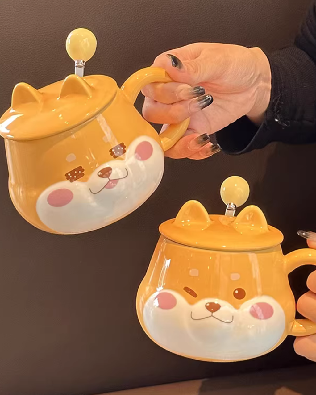 3D Shiba Inu Coffee Mug – 300 ml High-Fired Ceramic, Microwave & Dishwasher Safe