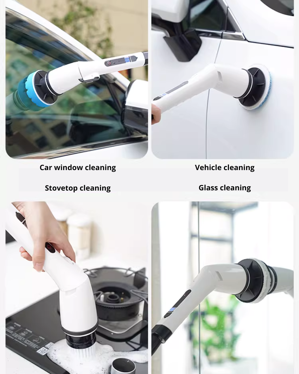 Multifunctional Electric Cleaning Brush with Adjustable Handle & Multi-Brush