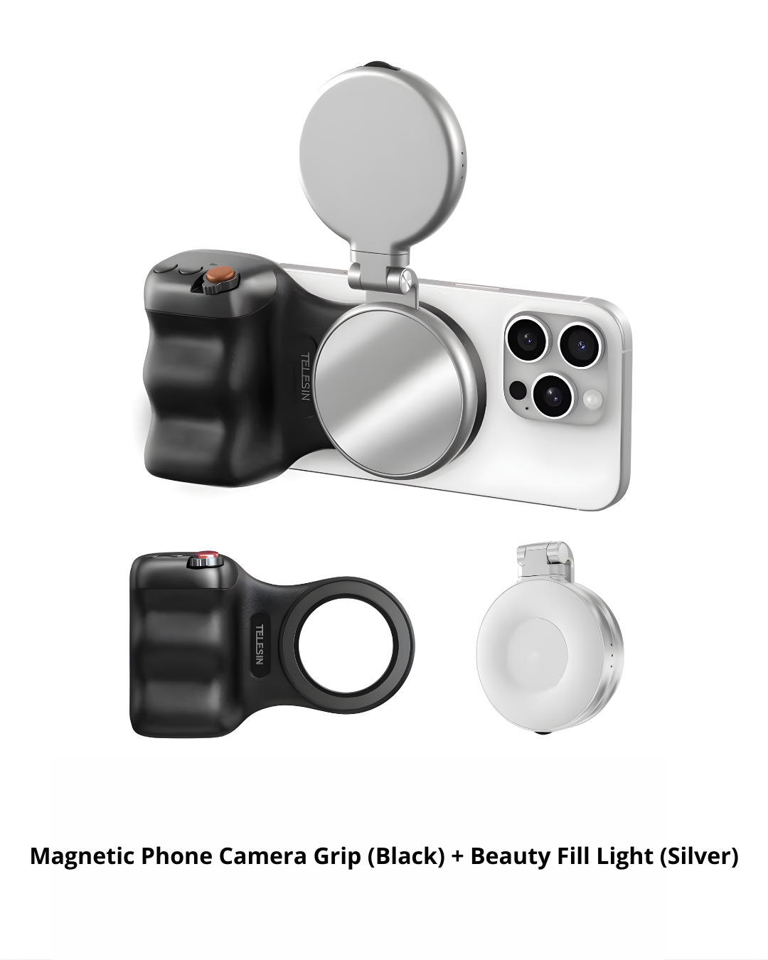 Magnetic Phone Camera Grip with Fill Light for Vlogging