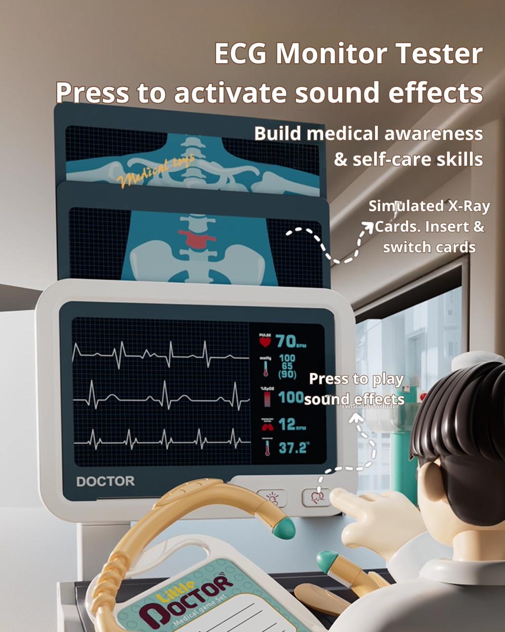 Kids Pretend Medical Station Toy – Interactive Doctor Role Play Set