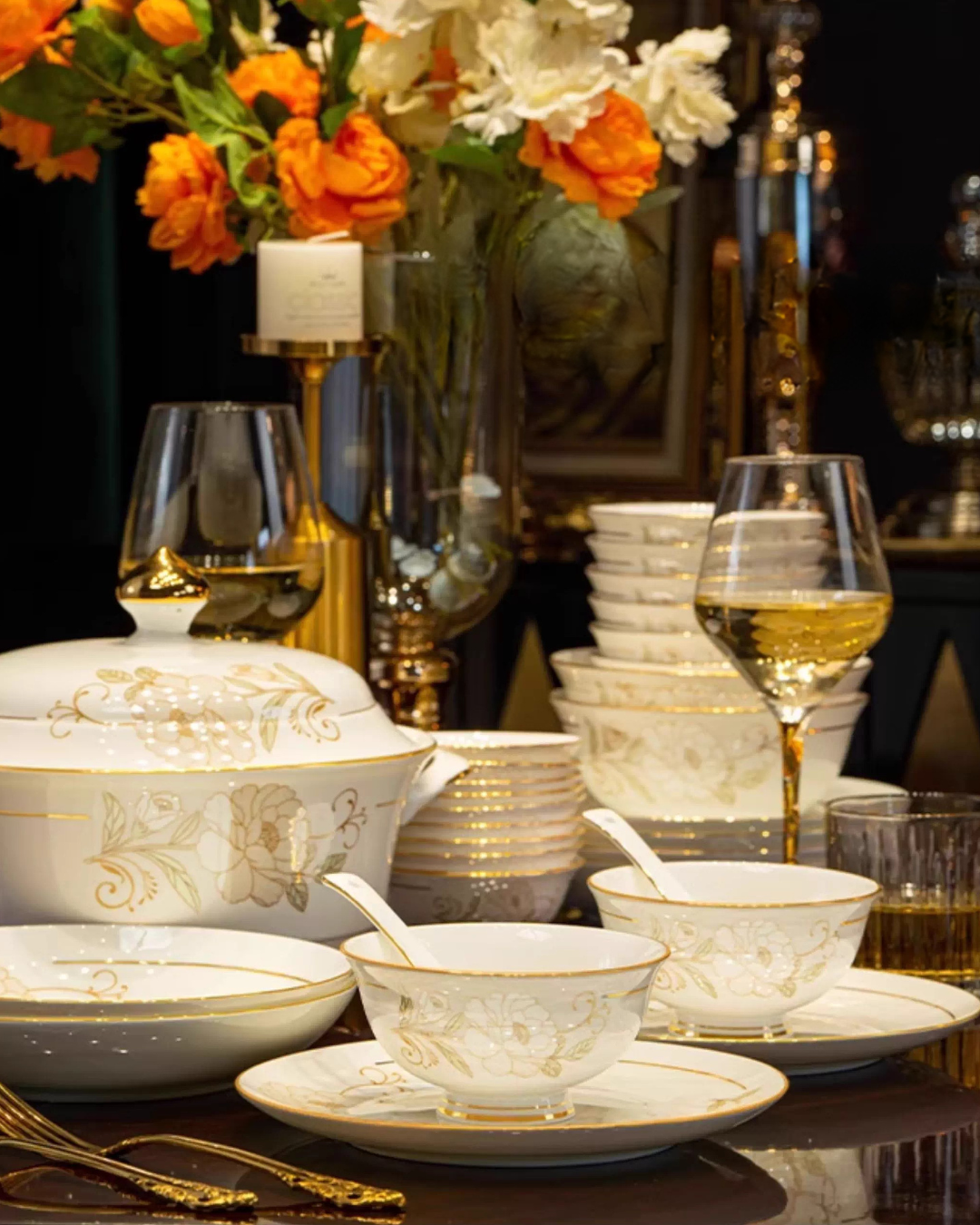 Jingdezhen Bone China Dinnerware Gift Set – Premium & Elegant Collection