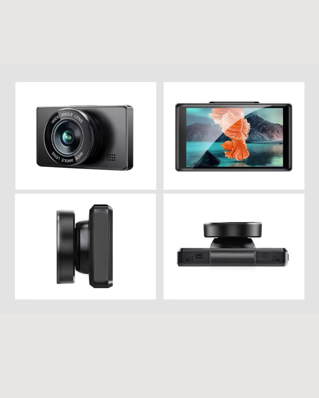 4K Night Vision Dash Cam – Front & Rear, WiFi App & Emergency Lock