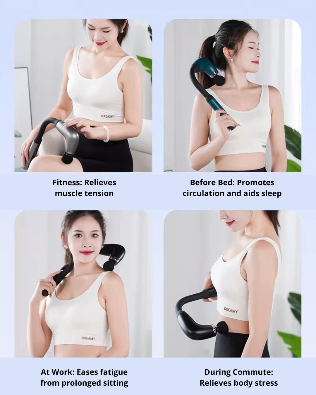 Quiet Massage Gun for Deep Muscle Relief & Full-Body Recovery
