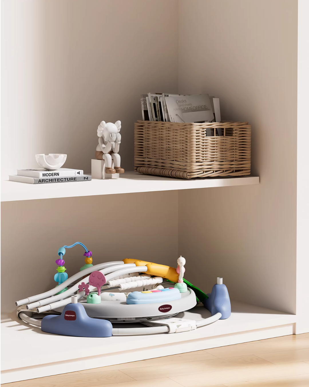 Multi-Function Baby Jumper, Activity Chair & Learning Walker | Adjustable Height, 360° Rotating Seat, Early Learning Toys for 6+ Months Toddlers