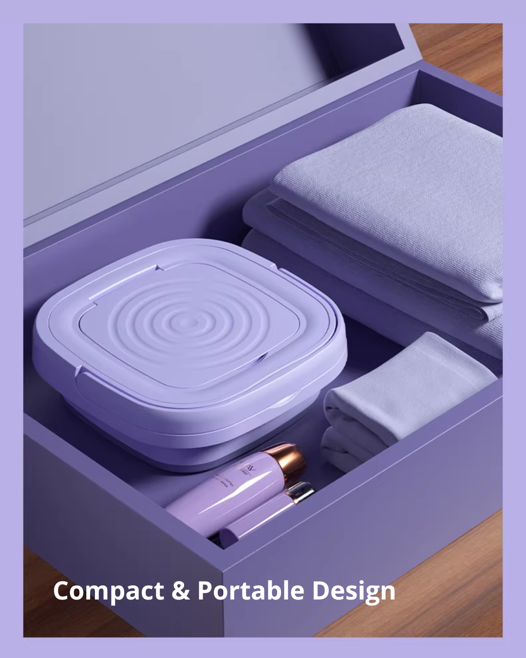 Foldable Mini Washing Machine for Delicates, Baby Clothes & Travel