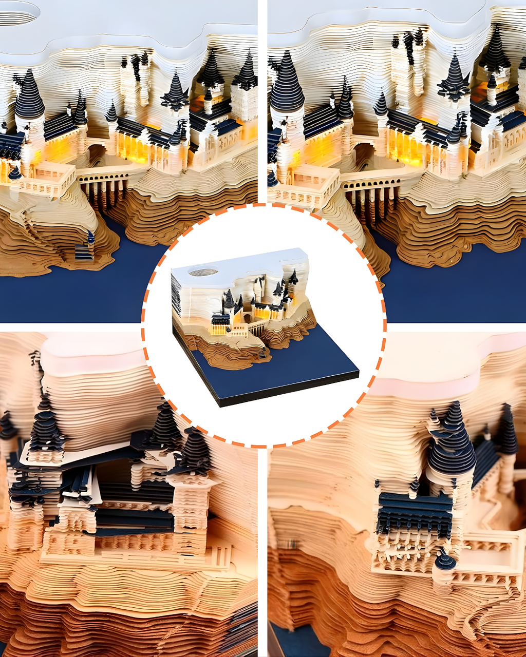 2026 Magic Castle 3D Calendar – Paper Art Desk Decor with Light