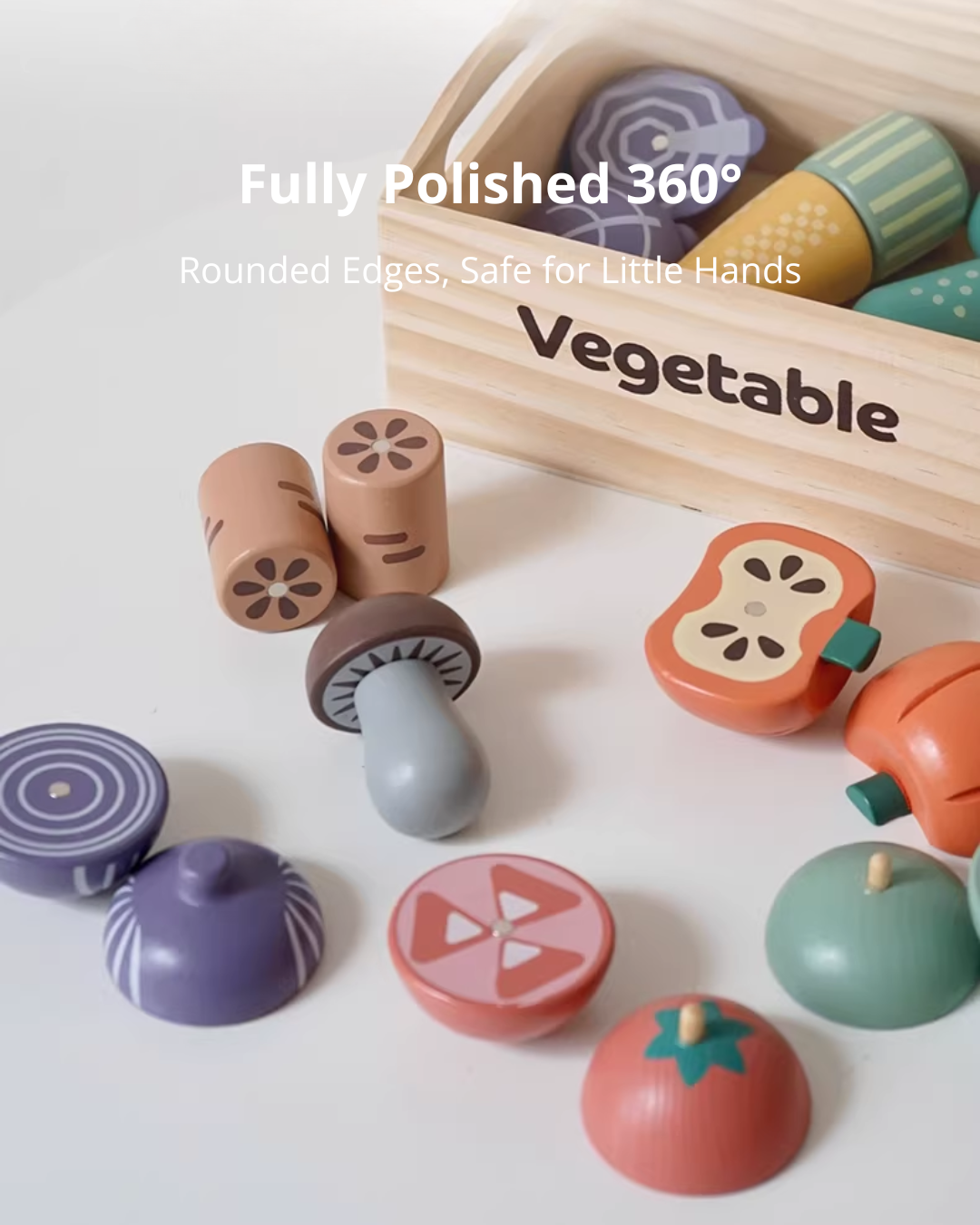 Kids Wooden Play Kitchen & Food Toy Set – Pretend Play for Toddlers