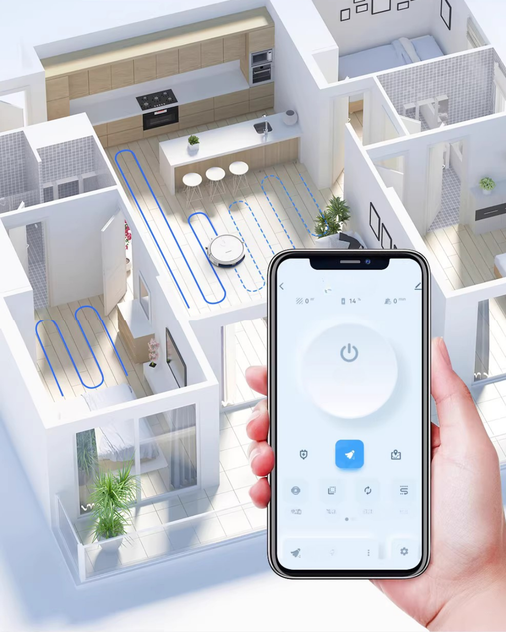 Smart Robot Vacuum & Mop with App Control for Busy Homes