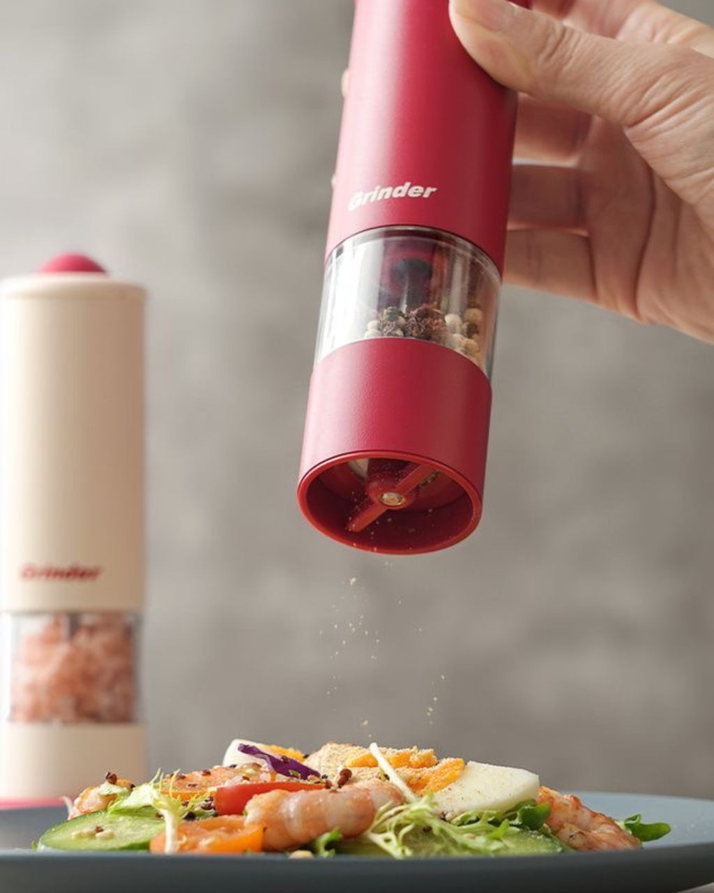Professional Electric Pepper & Salt Grinder Set – One-Touch & Rechargeable