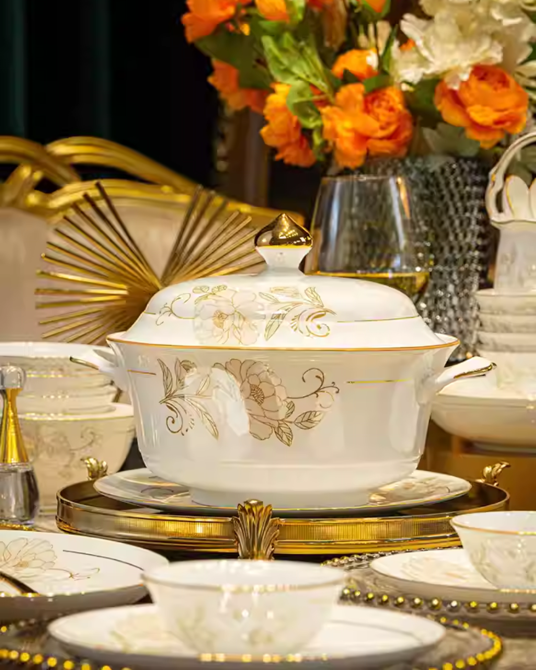 Jingdezhen Bone China Dinnerware Gift Set – Premium & Elegant Collection